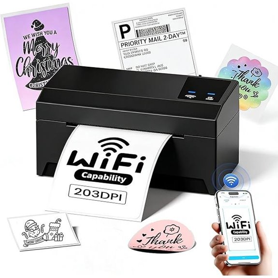 Wireless WiFi Thermal Label Printer for Shipping