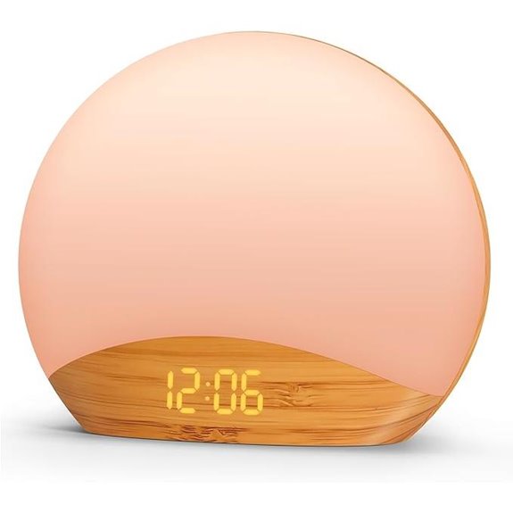 REACHER Wood Grain Alarm Clock with Sleep Sounds