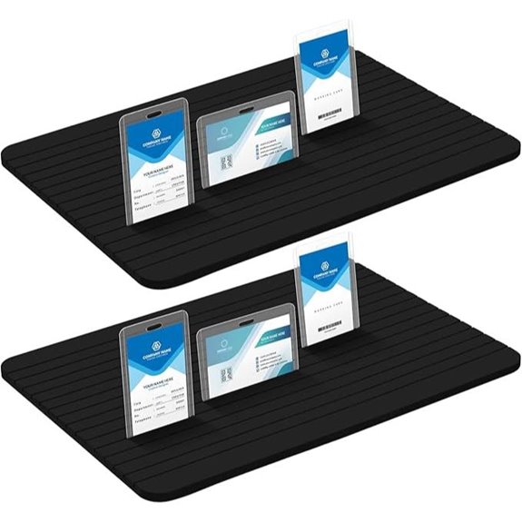 Glenmal 2 Pcs Wooden ID Badge Holders Organizer