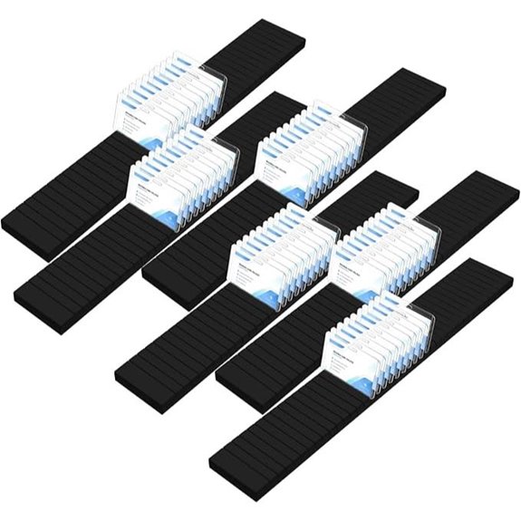 Wesiti 6 Pcs Wooden Name Badge Holders Organizer