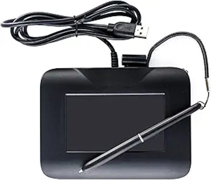 Electronic Signature Pad with LCD Display and Signature Tool