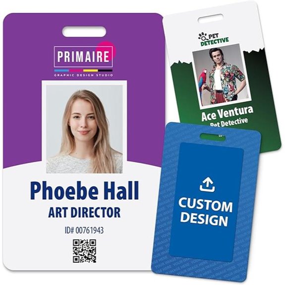 Custom Double-Sided Employee ID Badge with Barcode