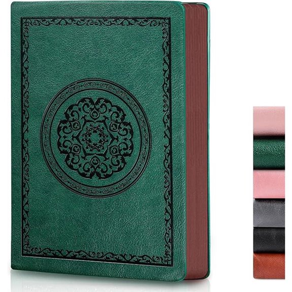 Vintage Leather Journal Notebook 300 Pages Green