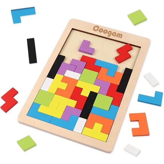 Coogam Wooden Puzzle Blocks Game (40 pcs)