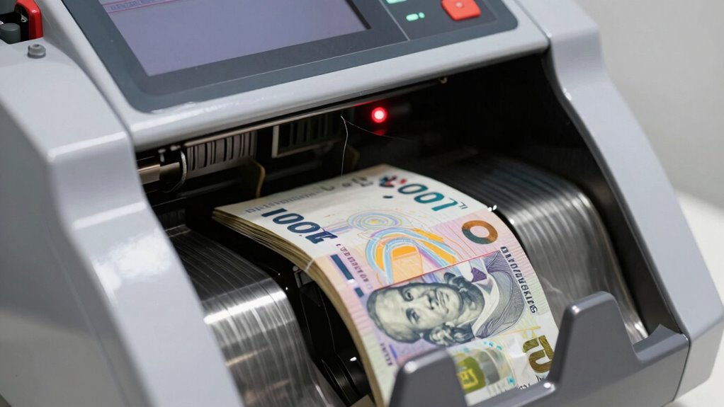 counterfeit detection stops currency