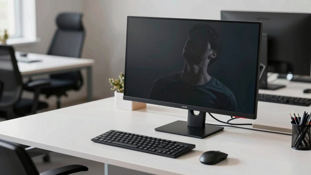 monitor height reduces strain