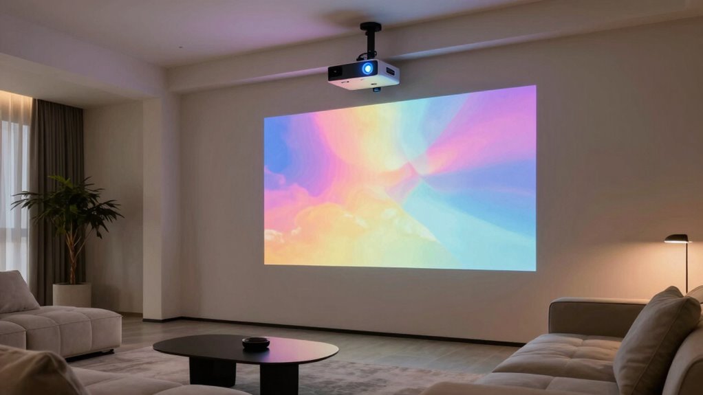 optimal projector placement distances