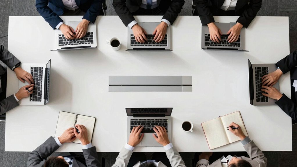 overhead view reduces connection