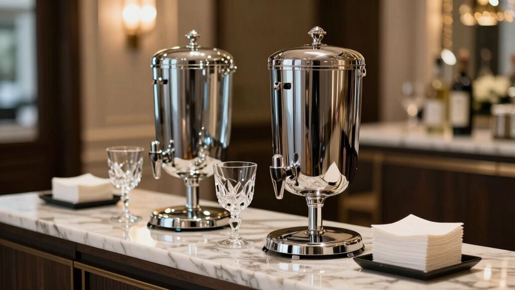 polished beverage station setup