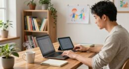 balanced remote work schedule