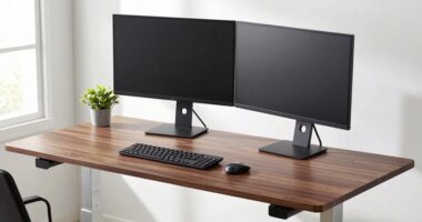 durable dual monitor desks