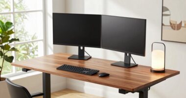 durable dual monitor stand