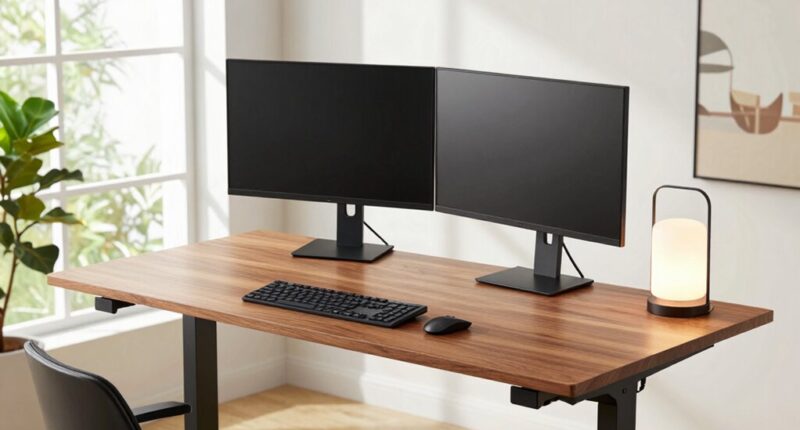 durable dual monitor stand