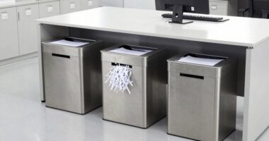 heavy duty office shredder bins