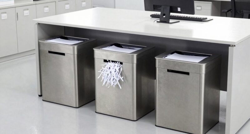 heavy duty office shredder bins